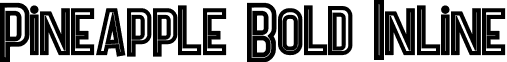 Pineapple Bold Inline font - PineappleBoldInline.otf