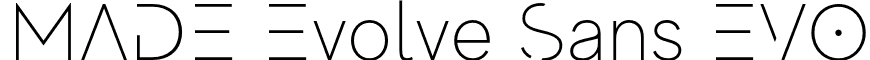 MADE Evolve Sans EVO font - MADE Evolve Sans Thin EVO (PERSONAL USE).otf