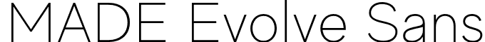 MADE Evolve Sans font - MADE Evolve Sans Thin (PERSONAL USE).otf