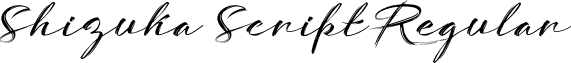 Shizuka Script Regular font - ShizukaScript.ttf