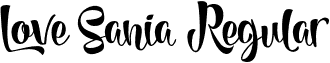 Love Sania Regular font - Love Sania.otf