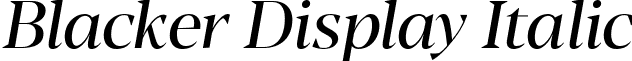 Blacker Display Italic font - blacker.display-italic.ttf