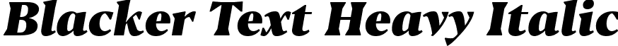 Blacker Text Heavy Italic font - blacker.text-heavy-italic.ttf