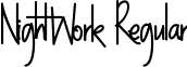 NightWork Regular font - NightWork-Free.ttf