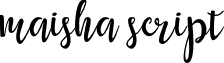 maisha script font - maisha script Demo.otf