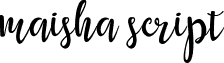 maisha script font - maisha script Demo.ttf