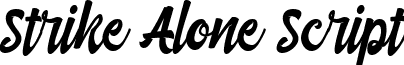 Strike Alone Script font - Strike Alone Script.ttf