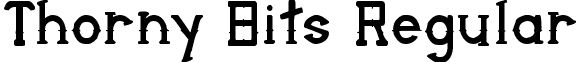 Thorny Bits Regular font - Thorny Bits Regular.ttf
