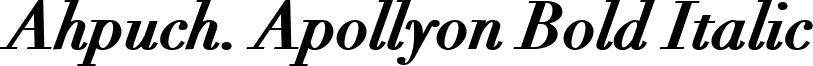Ahpuch. Apollyon Bold Italic font - Bold Italic.ttf