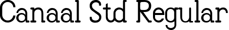 Canaal Std Regular font - Canaal Std.ttf