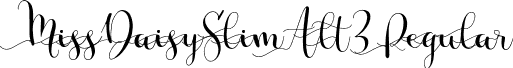 MissDaisySlimAlt3 Regular font - MissDaisySlimAlt3.otf