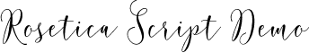 Rosetica Script Demo font - Rosetica Script Demo.otf