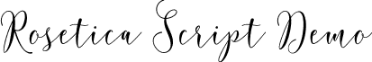 Rosetica Script Demo font - Rosetica Script Demo.ttf