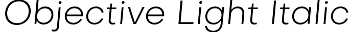 Objective Light Italic font - Objective-Light-Italic.otf