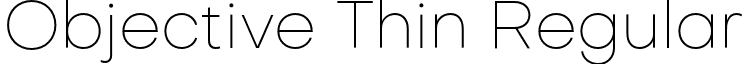 Objective Thin Regular font - Objective-Thin.otf