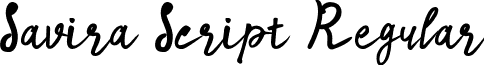 Savira Script Regular font - Savira Script.ttf