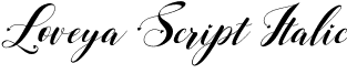 Loveya Script Italic font - Loveya Script Italic.otf
