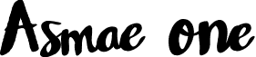 Asmae one font - asmae-typeface.otf