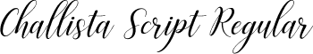 Challista Script Regular font - Challista Script.ttf