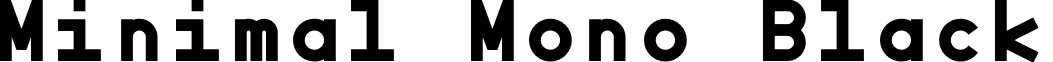 Minimal Mono Black font - Minimal-Mono-Black.otf