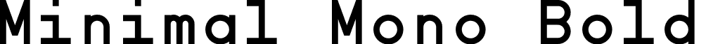 Minimal Mono Bold font - Minimal-Mono-Bold.otf