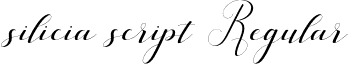 silicia script Regular font - silicia.otf