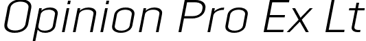 Opinion Pro Ex Lt font - Mint Type - Opinion Pro Extended Light Italic.otf