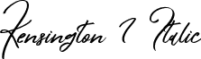 Kensington 1 Italic font - Kensington.ttf