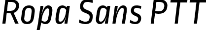 Ropa Sans PTT font - lettersoup - RopaSansPTT-Italic.ttf