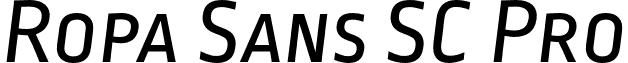 Ropa Sans SC Pro font - lettersoup - RopaSansSCPro-Italic.otf