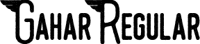 Gahar Regular font - Gahar Typeface.otf