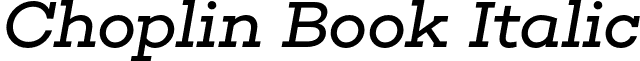 Choplin Book Italic font - Rene Bieder - Choplin Book Italic.otf