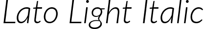 Lato Light Italic font - Lato-LightItalic.ttf