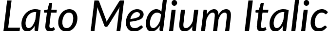Lato Medium Italic font - Lato-MediumItalic.ttf