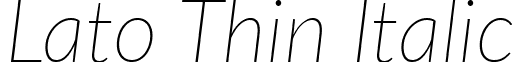 Lato Thin Italic font - Lato-ThinItalic.ttf