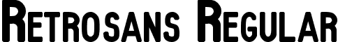Retrosans Regular font - RetroSans.ttf