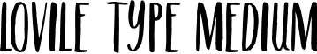 Lovile Type Medium font - Lovile Type Medium.otf