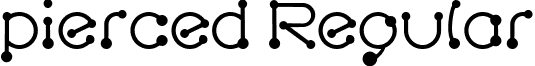 pierced Regular font - pierced-Regular.ttf