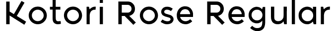 Kotori Rose Regular font - KotoriRose-Regular.otf
