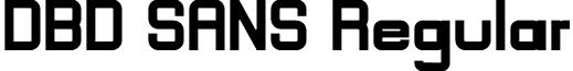 DBD SANS Regular font - DBDSANS.otf