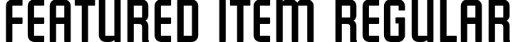 Featured Item Regular font - featured-item.regular.ttf