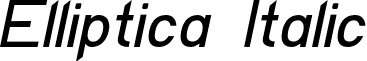 Elliptica Italic font - elliptica.italic.otf