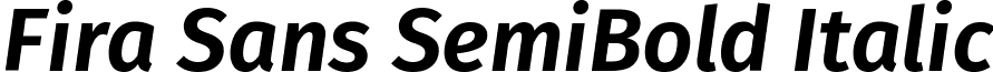 Fira Sans SemiBold Italic font - fira-sans.semibold-italic.ttf