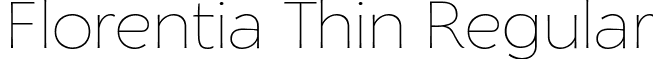 Florentia Thin Regular font - florentia.thin.ttf