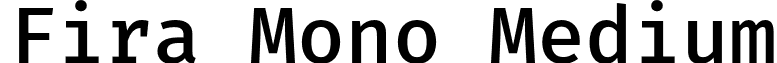 Fira Mono Medium font - fira-mono.medium.otf