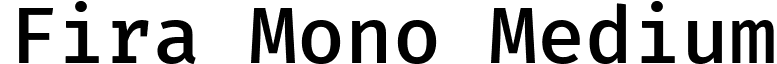 Fira Mono Medium font - fira-mono.medium.ttf