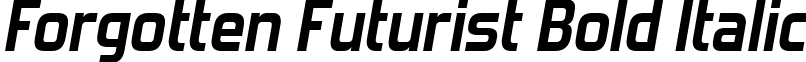 Forgotten Futurist Bold Italic font - forgotten-futurist.bold-italic.ttf