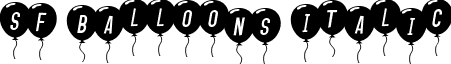 SF Balloons Italic font - sf-balloons.italic.ttf