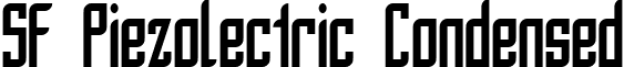 SF Piezolectric Condensed font - sf-piezolectric.condensed.ttf