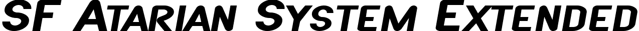 SF Atarian System Extended font - sf-atarian-system.extended-bold-italic.ttf